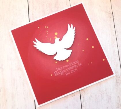 elegantna čestitka vabilo sveta birma rdeča 25