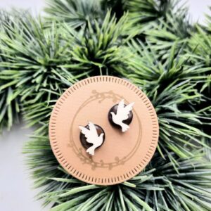 darilo za birmo nakit leseni uhani golob