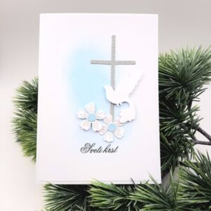 čestitka sveti krst ročno delo unikat