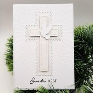 čestitka sveti krst ročno delo unikat