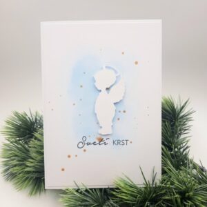 čestitka sveti krst ročno delo unikat