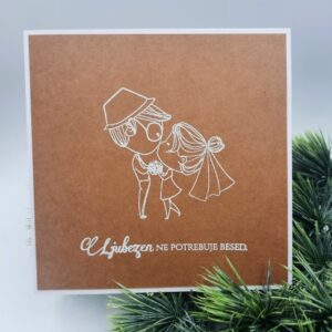 čestitka za poroko unikat ročno delo